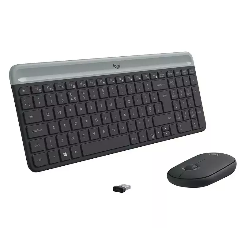 Logitech MK470 belaidė klaviatūra ir pelė, grafito spalvos, QWERTY US, USB