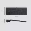 Logitech MK470 belaidė klaviatūra ir pelė, grafito spalvos, QWERTY US, USB