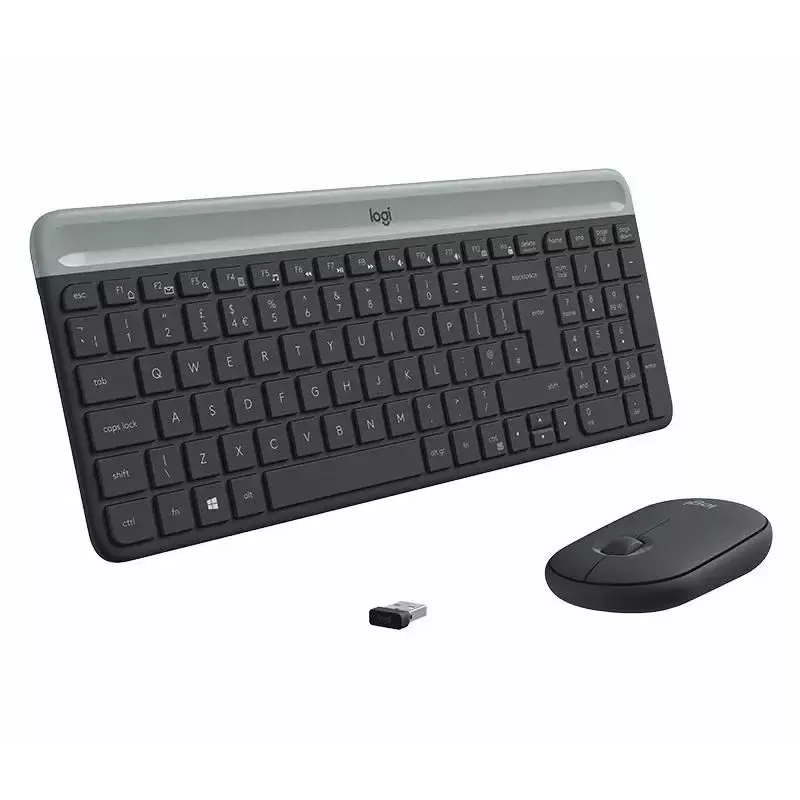 Logitech MK470 belaidė klaviatūra ir pelė, grafito spalvos, QWERTY US, USB