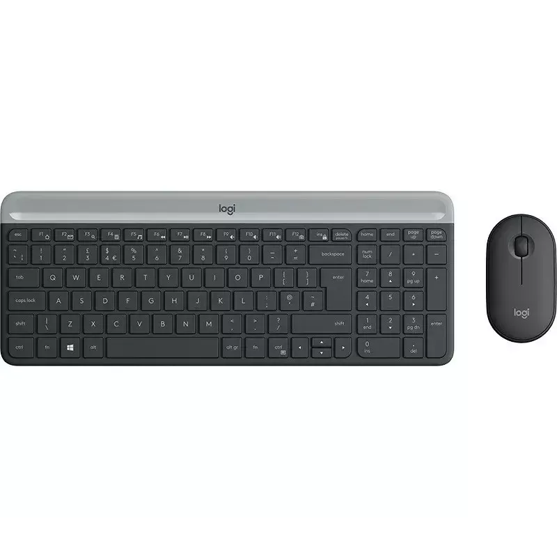 Logitech MK470 belaidė klaviatūra ir pelė, grafito spalvos, QWERTY US, USB