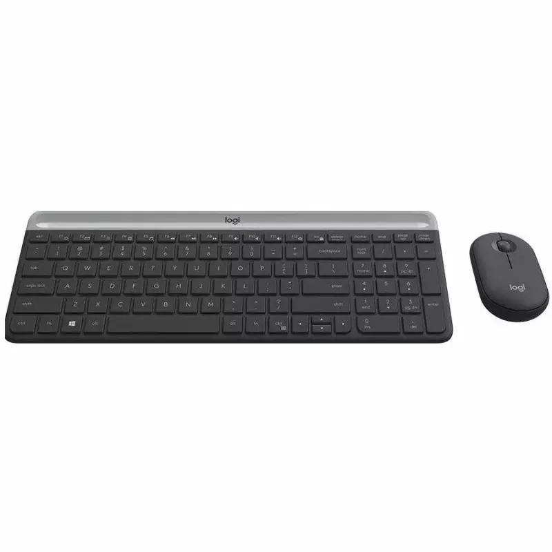 Logitech MK470 belaidė klaviatūra ir pelė, grafito spalvos, QWERTY US, USB