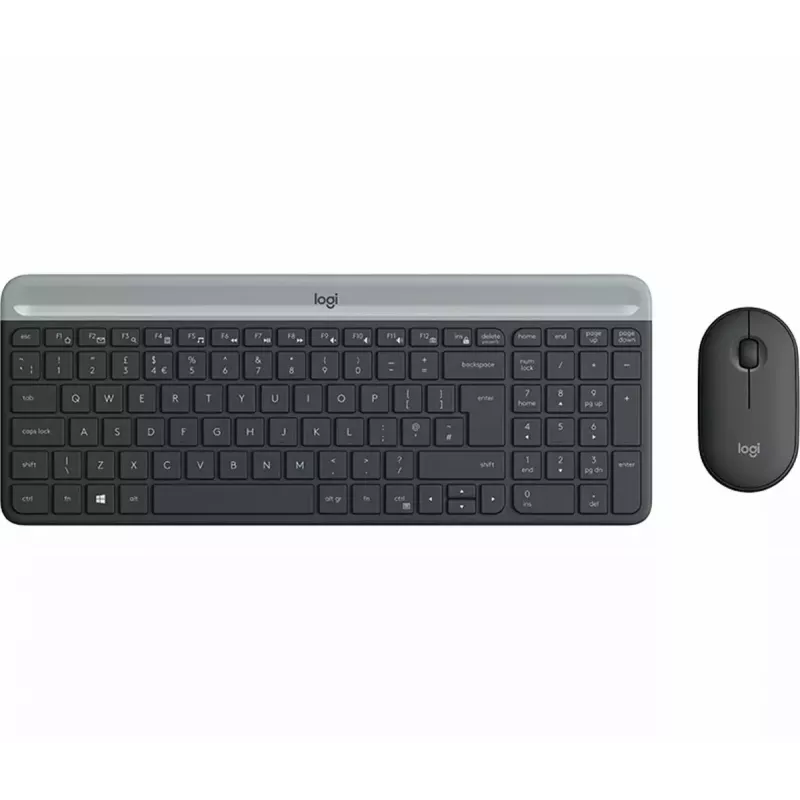 Logitech MK470 belaidė klaviatūra ir pelė, grafito spalvos, QWERTY US, USB
