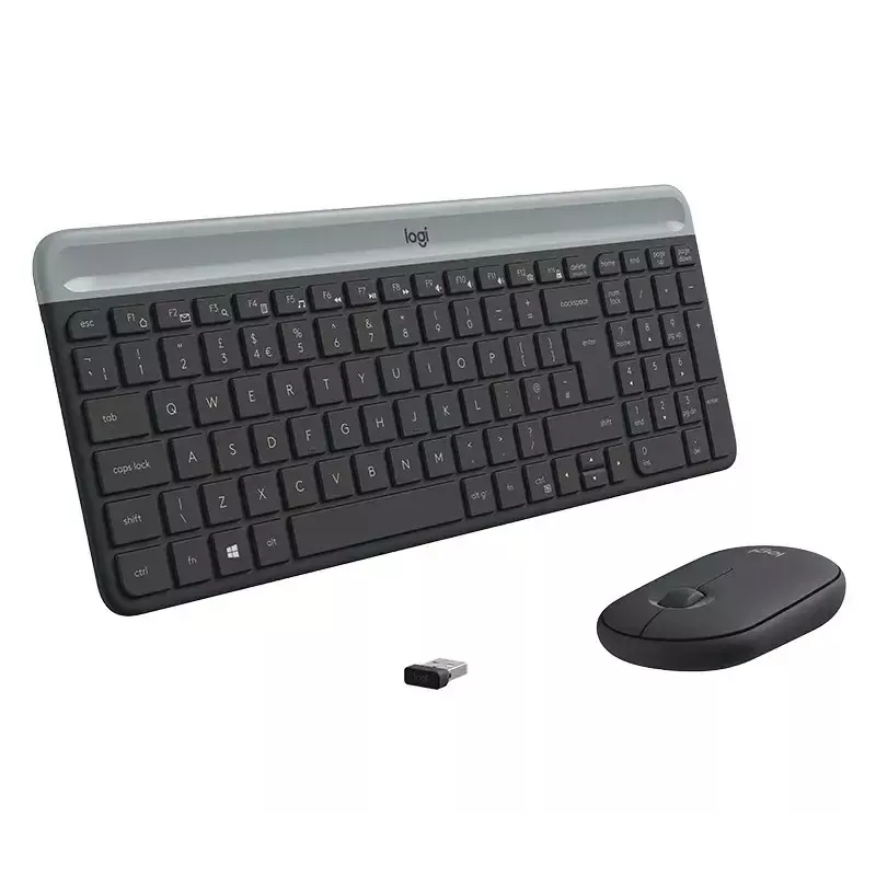 Logitech MK470 belaidė klaviatūra ir pelė, grafito spalvos, QWERTY US, USB