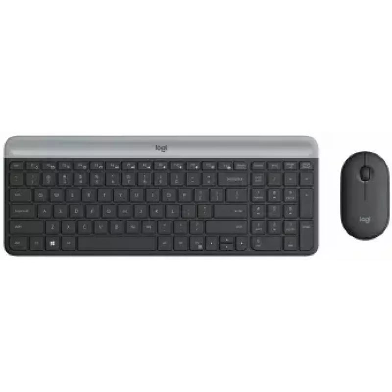 Logitech MK470 belaidė klaviatūra ir pelė, grafito spalvos, QWERTY US, USB