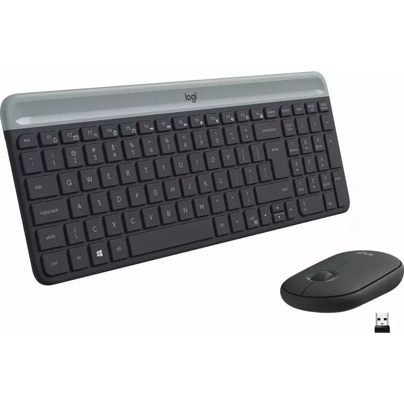 Logitech MK470 belaidė klaviatūra ir pelė, grafito spalvos, QWERTY US, USB