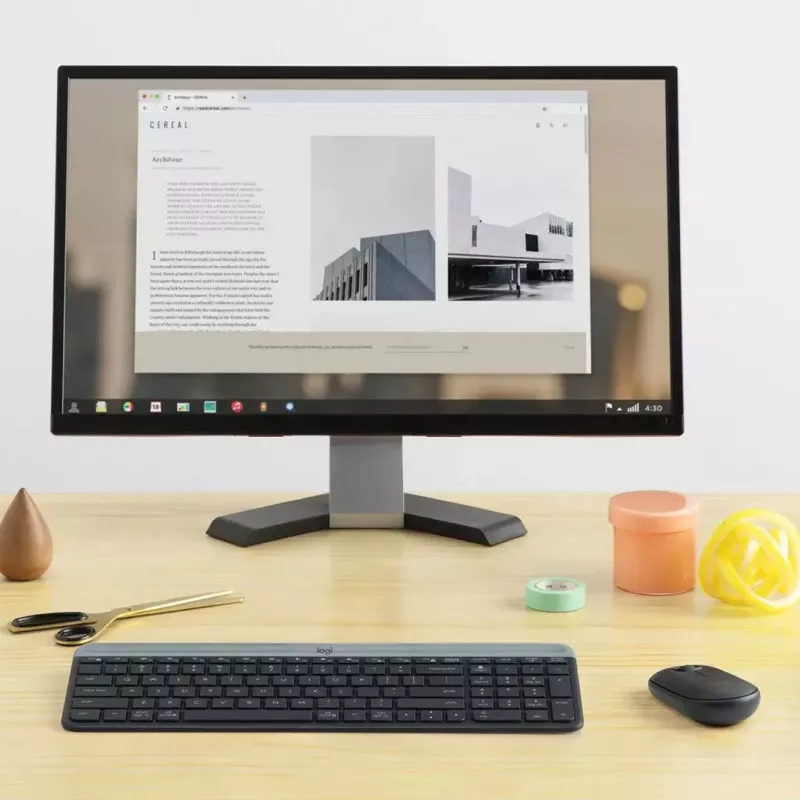 Logitech MK470 belaidė klaviatūra ir pelė, grafito spalvos, QWERTY US, USB