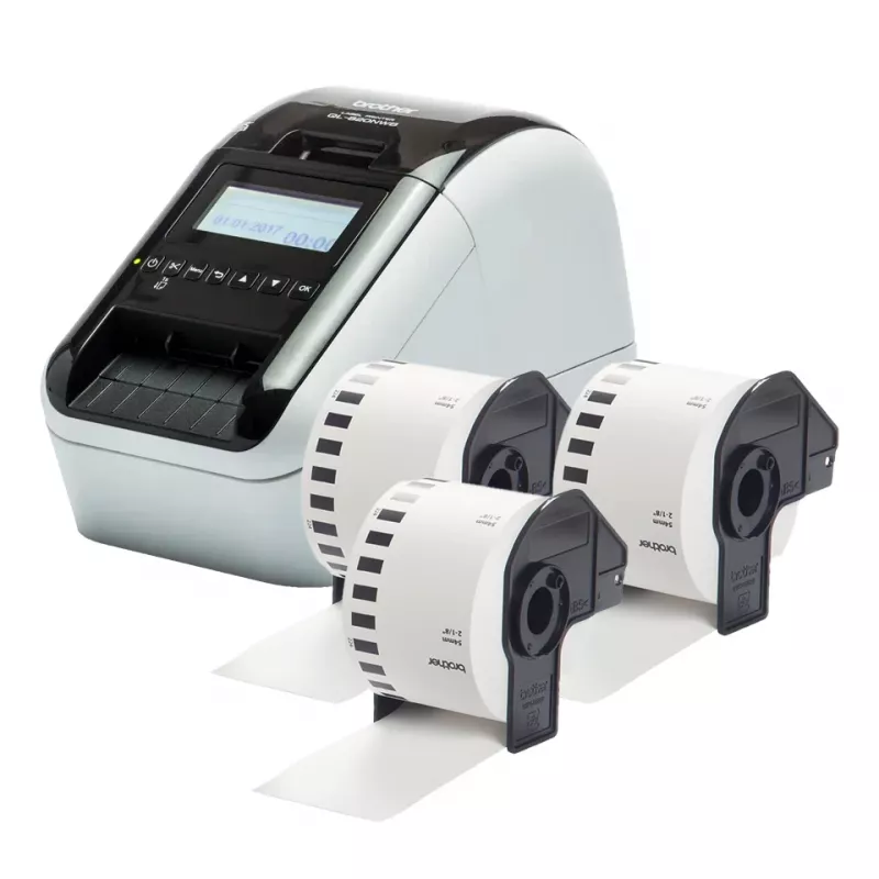 Brother QL-820NWBCVM etikečių spausdintuvas Tiesioginė terminė spauda 300 x 600 DPI 176 mm/s Laidinis ir belaidis Ethernet LAN DK Wi-Fi Bluetooth