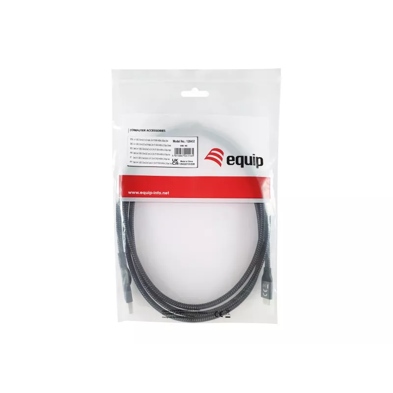Equip 128432 USB laidas USB 3.2 Gen 2x2 2 m USB A/USB C USB C juodas