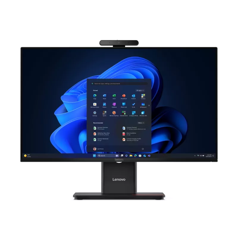 All-in-One kompiuteris Lenovo ThinkCentre M70a Gen 6 – Intel Core Ultra 5 235T, 23,8 col. FHD IPS, 16 GB DDR5, 512 GB SSD, Windows 11 Pro, Wi‑Fi 6E, juodas