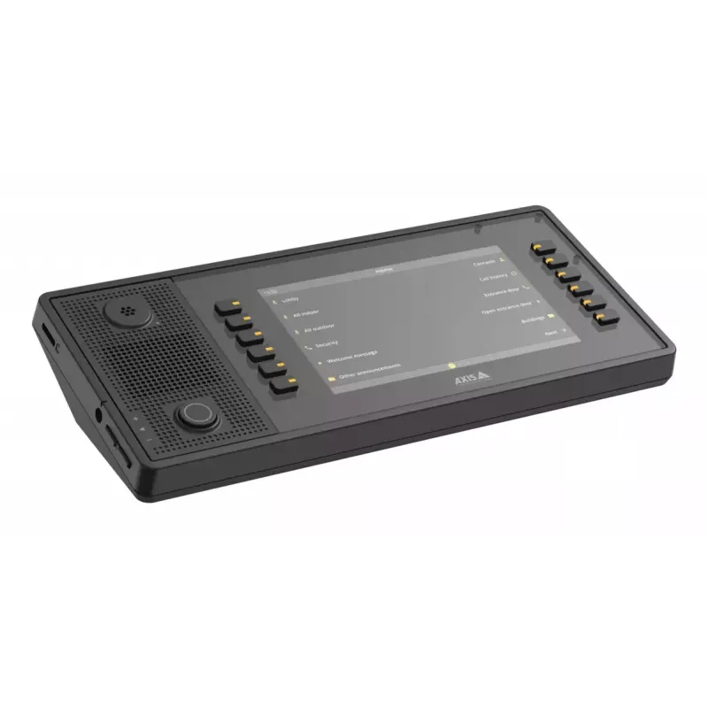 Vaizdinis domofonas AXIS C6110 su 17,8 cm (7 colių) 1024×600 ekranu, MicroSD iki 1 TB, juodas