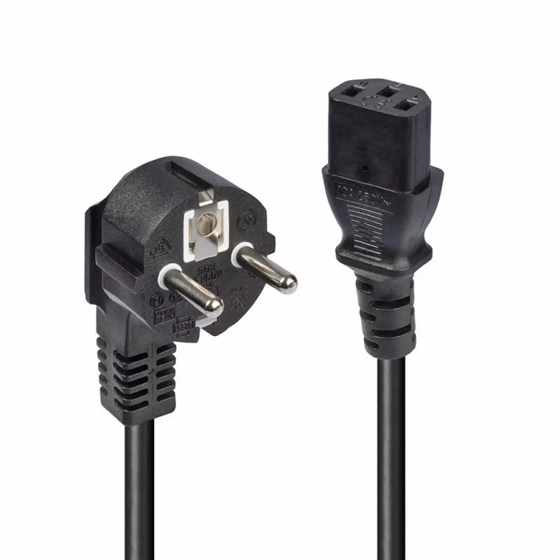 Lindy 3m Schuko kištukas į IEC C13 maitinimo laidas, juodas