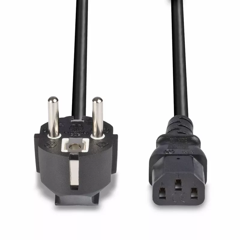 Lindy 3m Schuko kištukas į IEC C13 maitinimo laidas, juodas