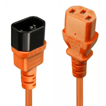 Lindy 1m prailginimo laidas IEC, oranžinis