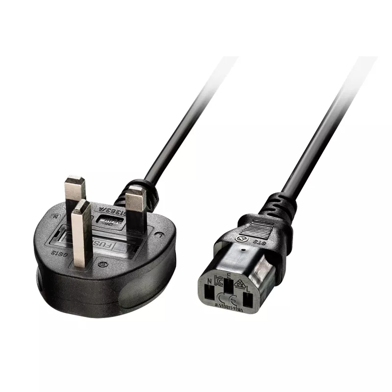 Lindy 2m Jungiamasis laidas UK kištukas – IEC C13