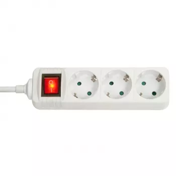 Lindy 73101 ilgintuvas 3 kištukiniai lizdai Vidaus naudojimui Baltas