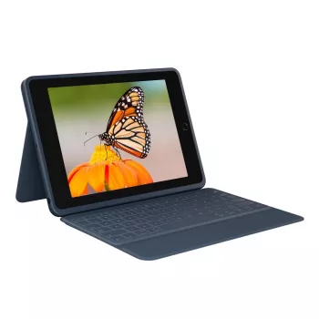LOGITECH Rugged Combo 3 Classic Blue Qwerty Uk – apsauginis dėklas su klaviatūra, skirta iPad