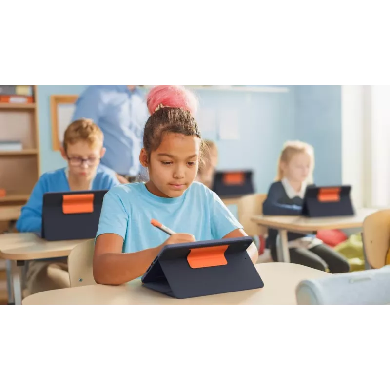 LOGITECH Rugged Combo 3 Classic Blue Qwerty Uk – apsauginis dėklas su klaviatūra, skirta iPad