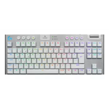 Logitech G G915 X LIGHTSPEED klaviatūra, gaming, USB, RF belaidė, Bluetooth, QWERTY, US International, balta