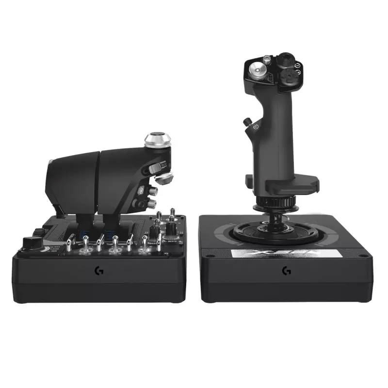 Skrydžių valdiklis Logitech G X56 HOTAS RGB droselis ir svirtis
