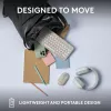 Kompaktiška mini klaviatūra Logitech Pebble Keys 2 K380s – RF belaidė + Bluetooth, QWERTY US International, balta