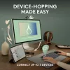 Kompaktiška mini klaviatūra Logitech Pebble Keys 2 K380s – RF belaidė + Bluetooth, QWERTY US International, balta