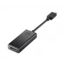 HP USB-C į HDMI 2.0 adapteris juodas 111.2 mm plotis 44.2 mm gylis 17.1 mm aukštis