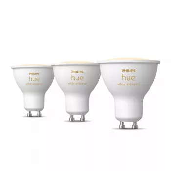 “Philips Hue White ambience GU10” prožektorius – išmanusis – (3 vnt. pakuotė)