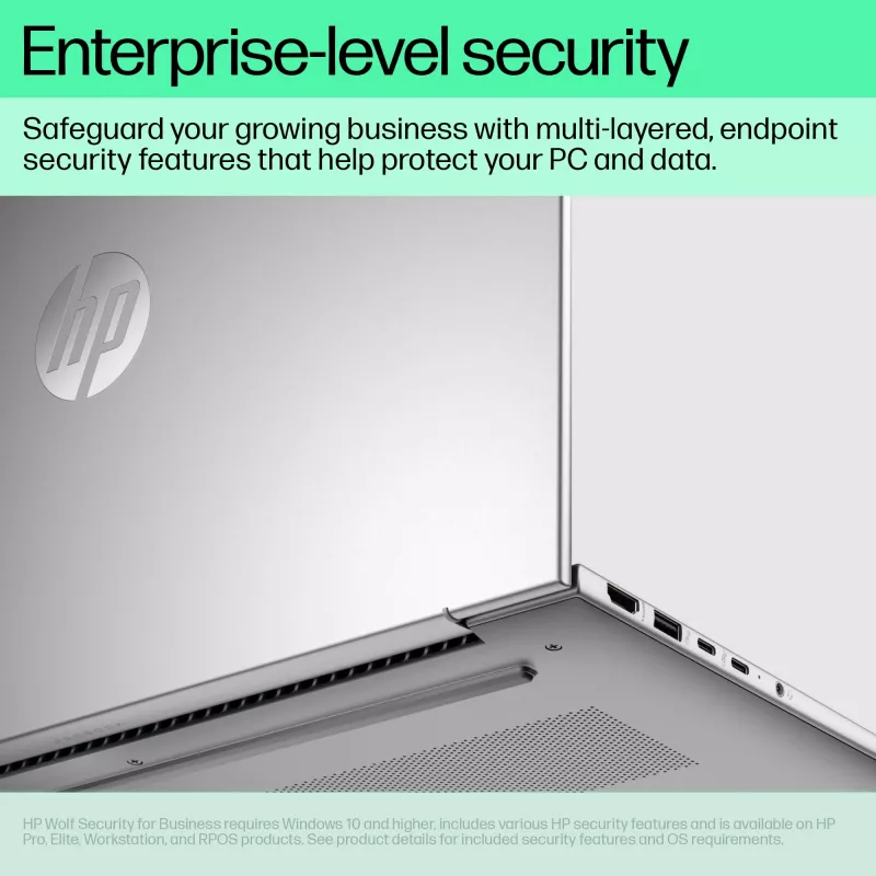 HP ProBook 460 G11 Intel Core Ultra 7 155U nešiojamas kompiuteris 40,6 cm (16 colių) WUXGA 32 GB DDR5-SDRAM 1 TB SSD Wi-Fi 6E (802.11ax) Windows 11 Pro AI PC sidabrinis