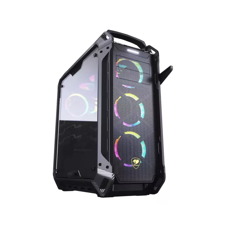 Full Tower COUGAR Gaming Panzer Max-G Juoda 120 140 mm ventiliatoriai