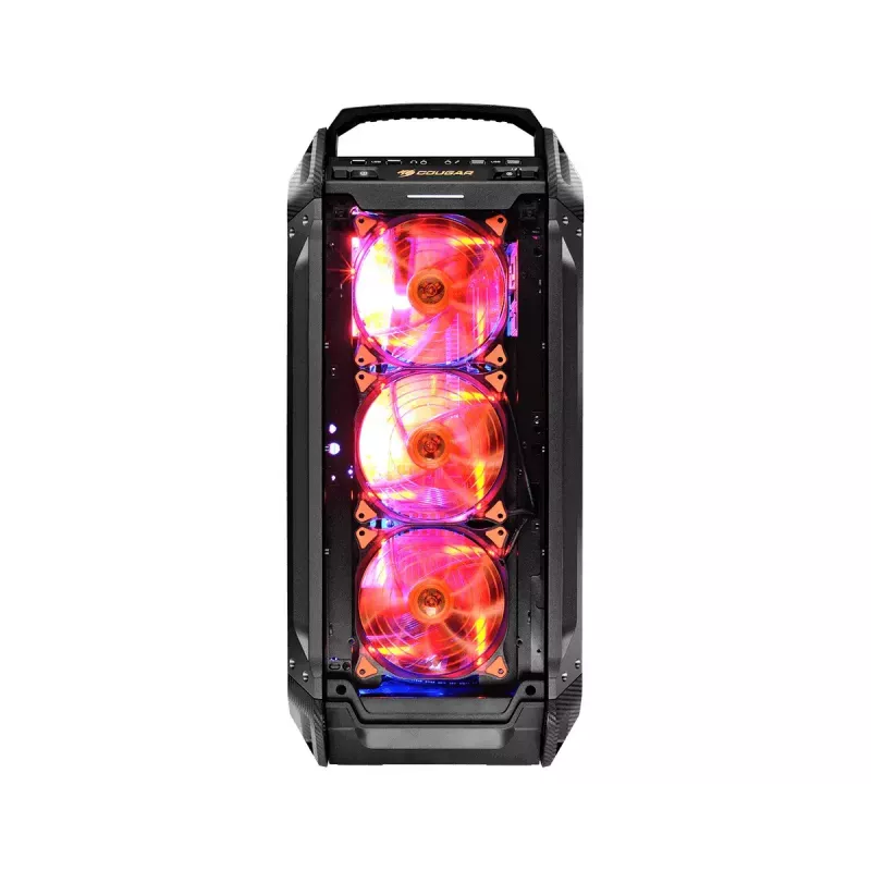 Full Tower COUGAR Gaming Panzer Max-G Juoda 120 140 mm ventiliatoriai
