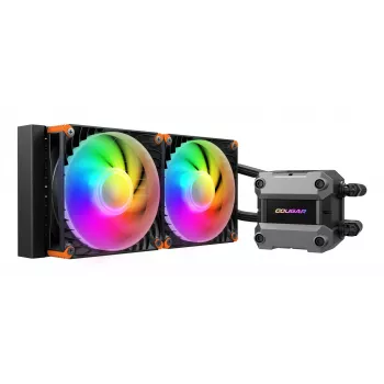 COUGAR CPU vandens aušintuvas Poseidon Ultra 240, ARGB, juodas, skysčio aušinimo sistema, 12 cm, 500 RPM, 2200 RPM