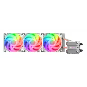 COUGAR CPU vandens aušintuvas Poseidon Ultra 360, ARGB, Baltas, Viskas viename skystinis aušintuvas, 12 cm, 500 RPM, 2200 RPM, Baltas