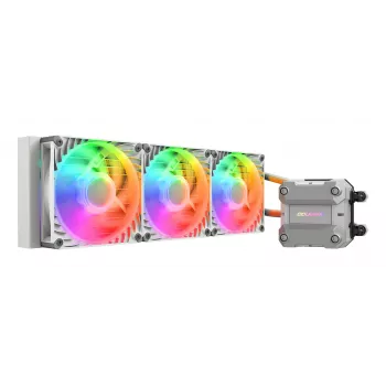 COUGAR CPU vandens aušintuvas Poseidon Ultra 360, ARGB, Baltas, Viskas viename skystinis aušintuvas, 12 cm, 500 RPM, 2200 RPM, Baltas