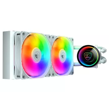COUGAR vandens aušintuvas CPU, Poseidon Elite 240, ARGB baltas, viskas viename skystinis aušintuvas, baltas
