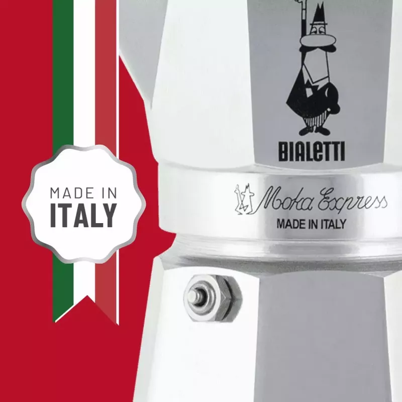 Kavinukas BIALETTI Moka Express aliuminis 2 puodeliams (100 ml) juodas