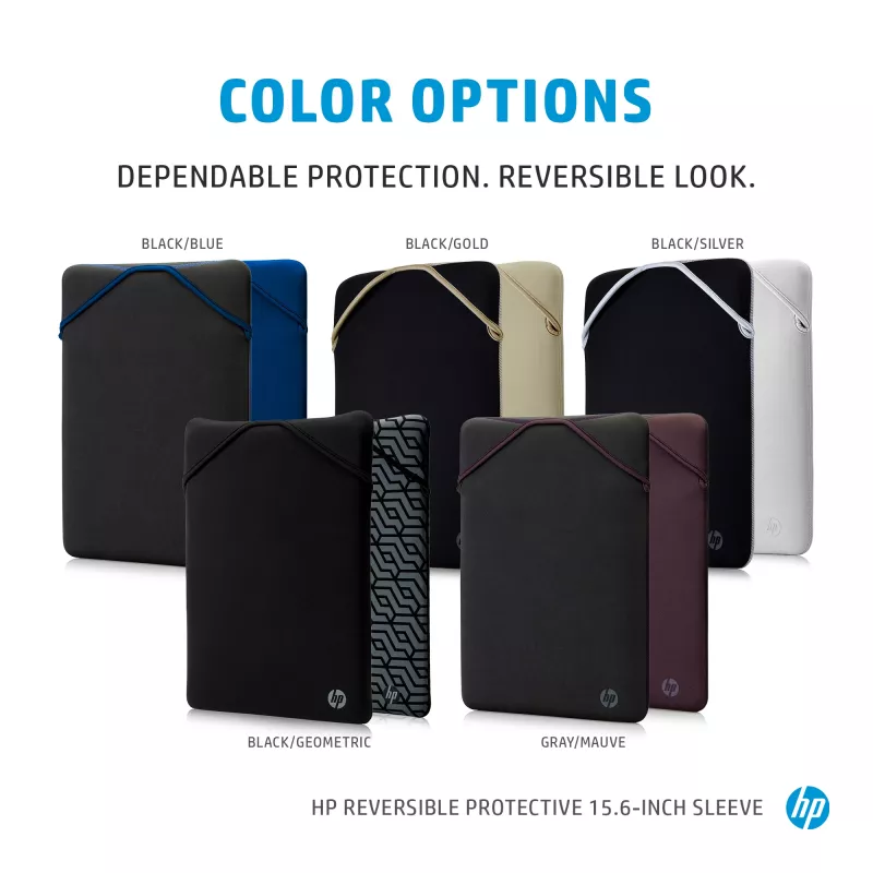 HP Reversible Protective 15.6 colio Geo nešiojamojo kompiuterio dėklas, apvalkalas, 190 g