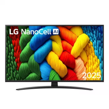 Televizorius LG 43NANO81A6A 43 colių NanoCell 4K (3840x2160), Direct-LED, webOS, HDR, HDMI 2.1, Wi‑Fi, Bluetooth