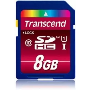 Flash atminties kortelė Transcend 8GB SDHC Class 10 UHS-I TS8GSDU1