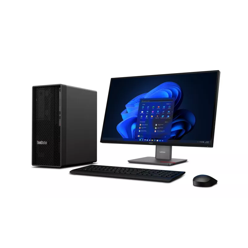 Lenovo ThinkStation P2 Tower Gen 2 Intel Core Ultra 7 265K 32 GB DDR5-SDRAM 512 GB SSD NVIDIA RTX 2000 Ada Windows 11 Pro darbo stotis juoda