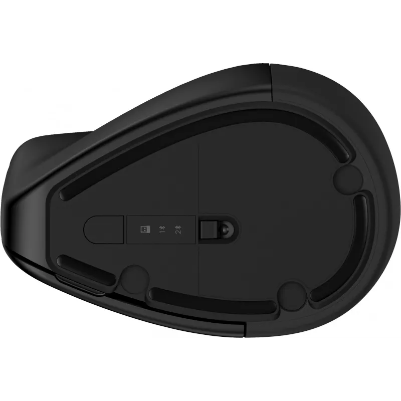 HP 920 ergonominė vertikali belaidė pelė, dešinei rankai, Bluetooth + USB Type-A, 4000 DPI, juoda