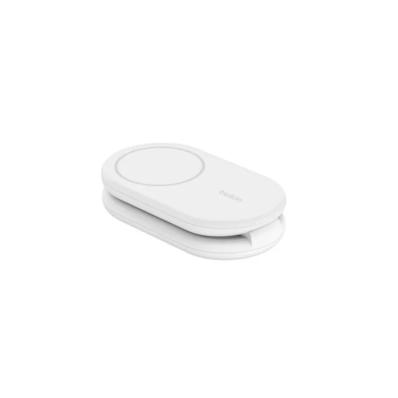 BELKIN BoostCharge Qi2 15W Magnetinis 2 viename stovas – Baltas