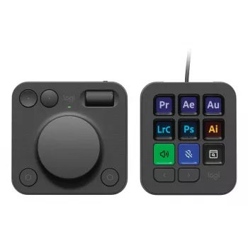 LOGITECH MX Creative Console Graphite - išplėstinė klaviatūros dalis