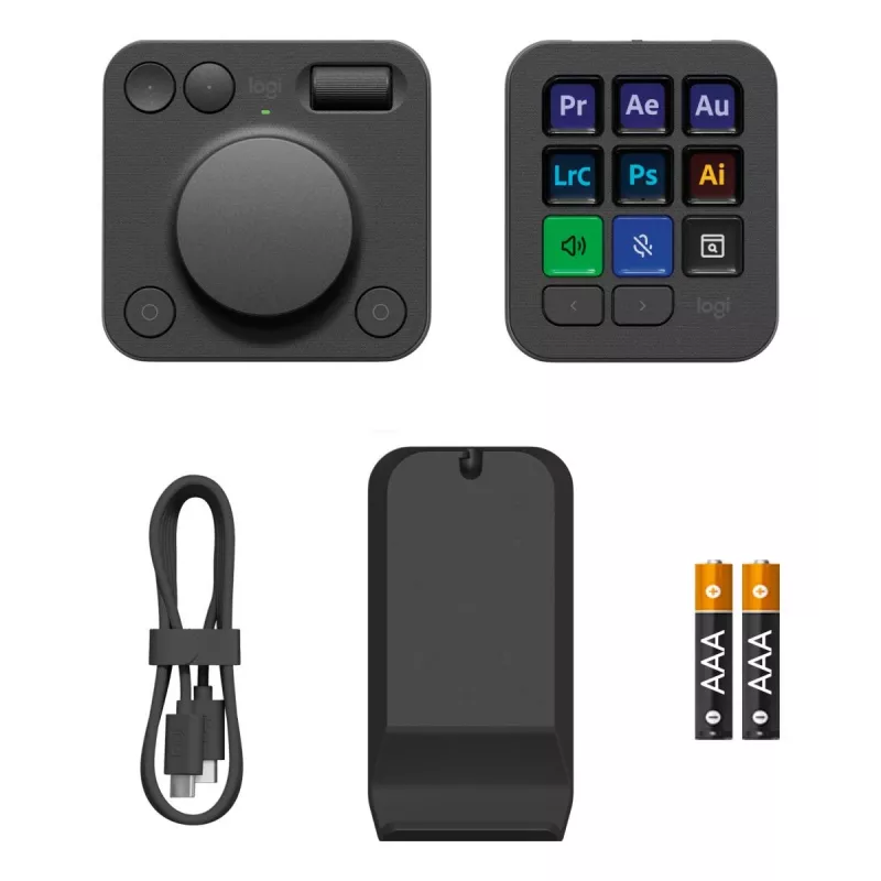 LOGITECH MX Creative Console Graphite - išplėstinė klaviatūros dalis