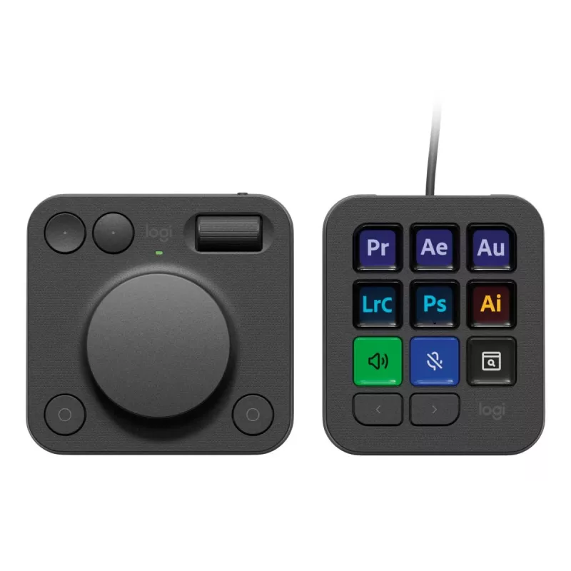 LOGITECH MX Creative Console Graphite - išplėstinė klaviatūros dalis