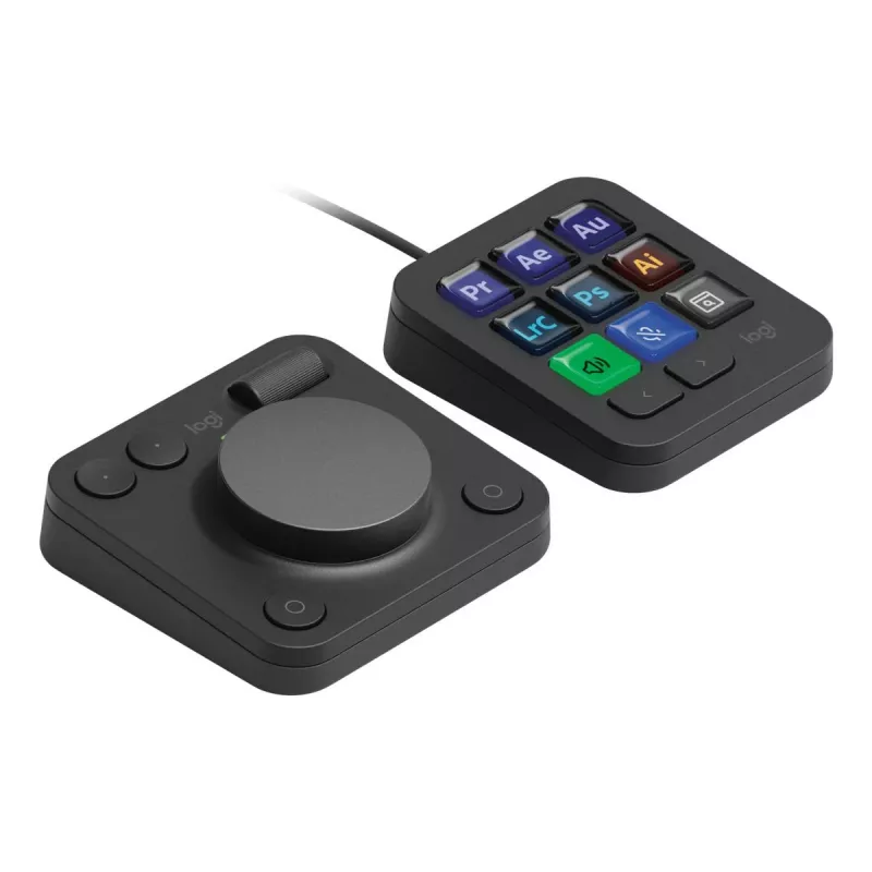 LOGITECH MX Creative Console Graphite - išplėstinė klaviatūros dalis