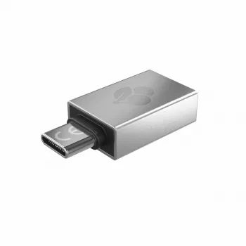 CHERRY 61710036 adapteris USB-A į USB-C sidabrinis