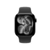 Išmanusis laikrodis Apple Watch Series 11 GPS + Cellular 42mm Jet Black aliuminio korpusas su juodu sportiniu dirželiu M/L