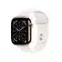 APPLE Watch Series 11 GPS + Cellular 46mm auksinis titano korpusas su šviesiai rožiniu sportiniu dirželiu M/L