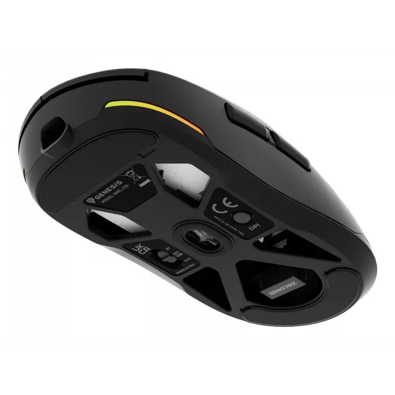 GENESIS Zircon 660 pelė žaidimams Dešinei rankai RF belaidis + Bluetooth + USB-A Optinė 12000 DPI