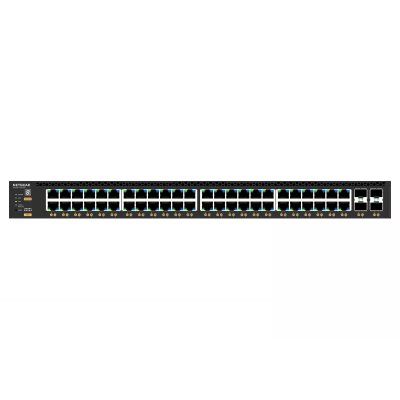 NETGEAR M4350-48G4XF valdomas L3 „Gigabit Ethernet“ (10/100/1000) jungiklis su PoE, 1U, juodas